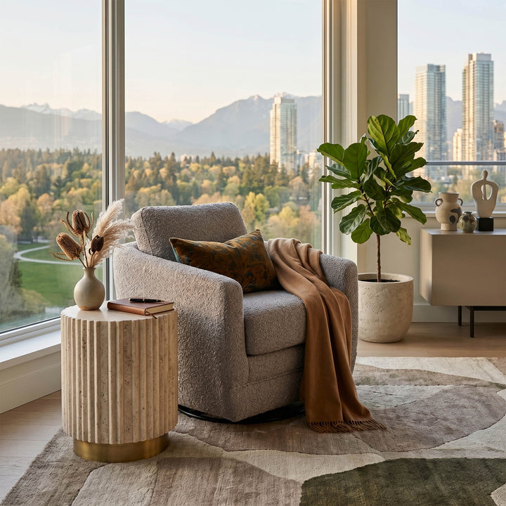 Baltimo Swivel Glider - Boucle Greige (VT)