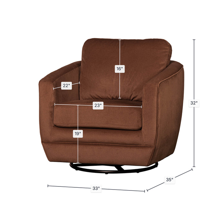 Baltimo Swivel Glider - Ginger Rust (VT)