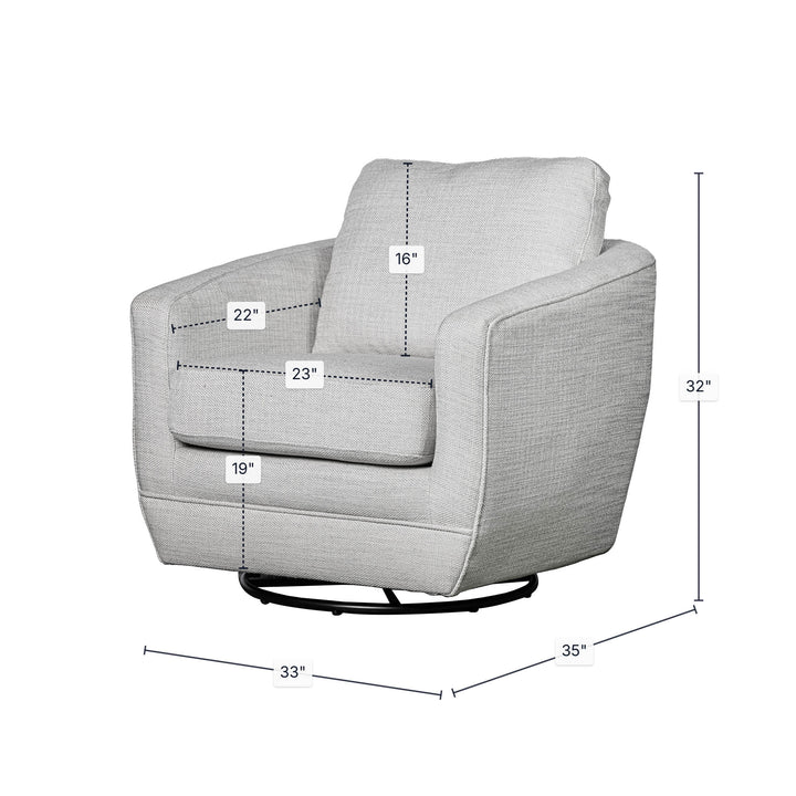 Baltimo Swivel Glider - Woven Alabaster (VT)