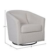 Carmen Swivel Glider - Boucle Cream