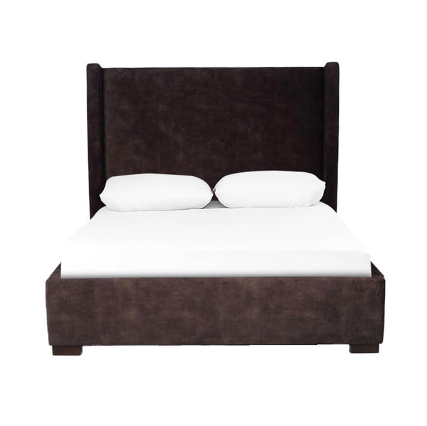 Cora Storage King Bed - Velvet Brown