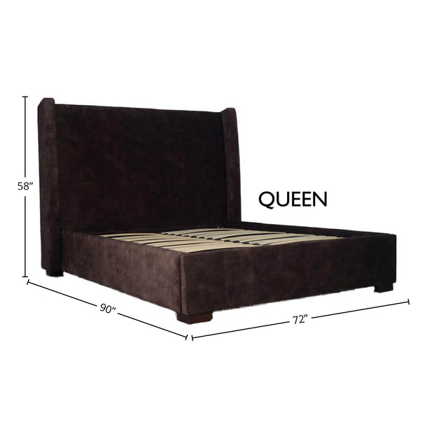 Cora Storage Queen Bed - Velvet Brown