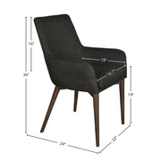 Fritz Arm Dining Chair - Dark Grey