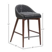 Mila Counter Stool - Dark Grey