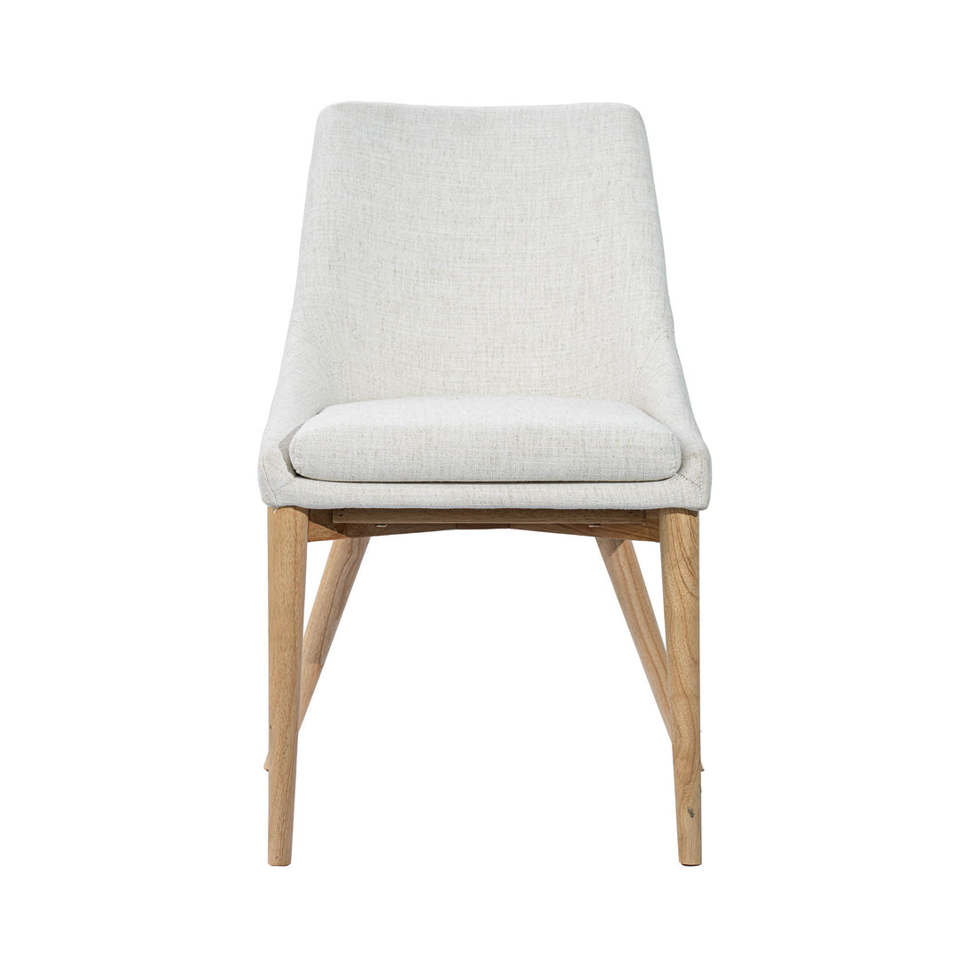 Fritz Side Dining Chair - Ivory w/ Natural Leg
