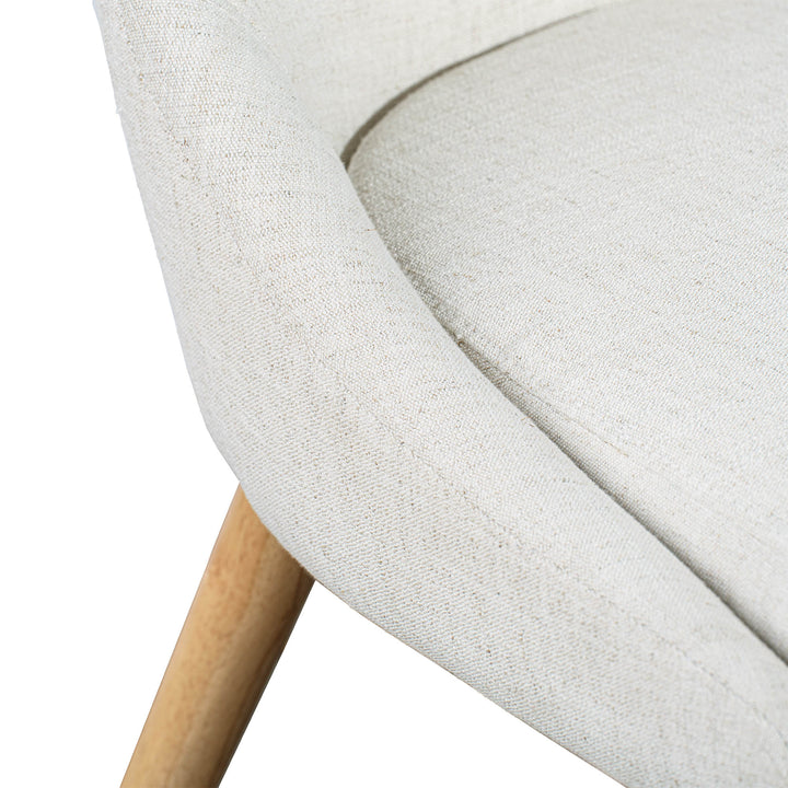Fritz Side Dining Chair - Ivory w/ Natural Leg
