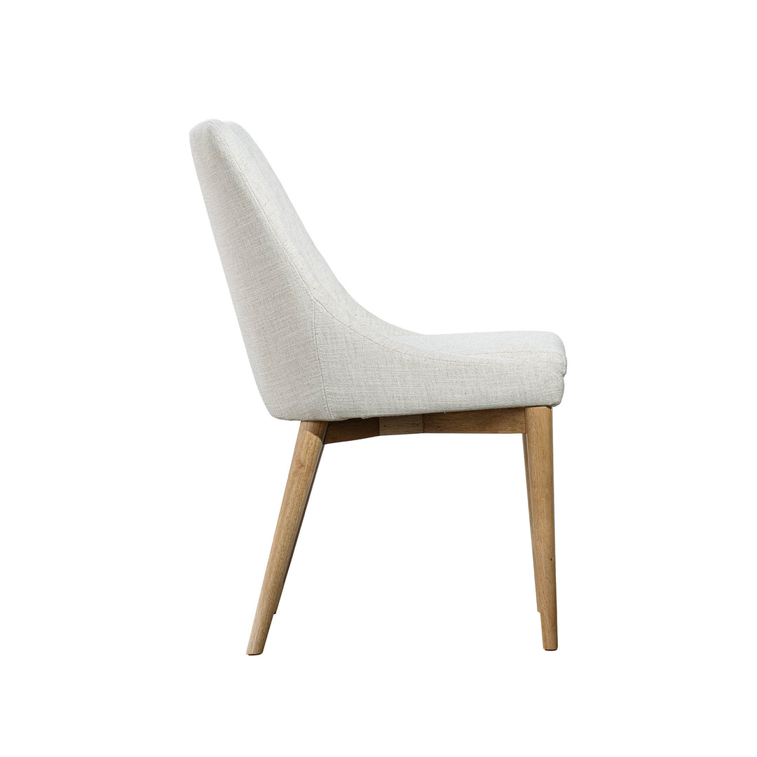 Fritz Side Dining Chair - Ivory w/ Natural Leg
