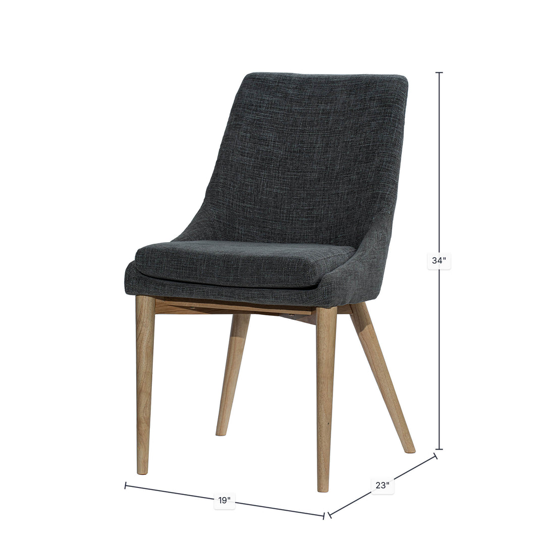Fritz Side Dining Chair - Slate w/ Natural Leg