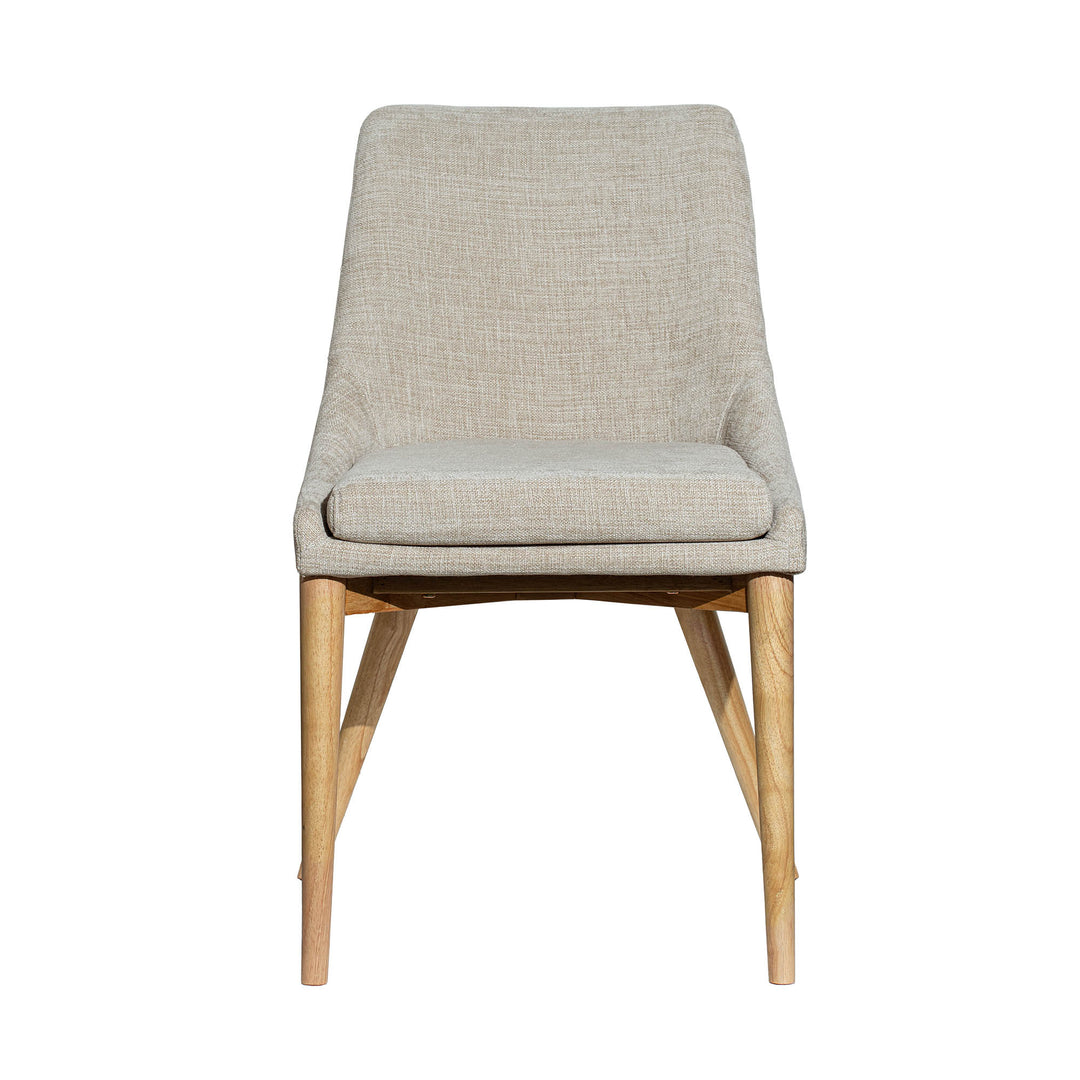 Fritz Side Dining Chair - Taupe w/ Natural Leg
