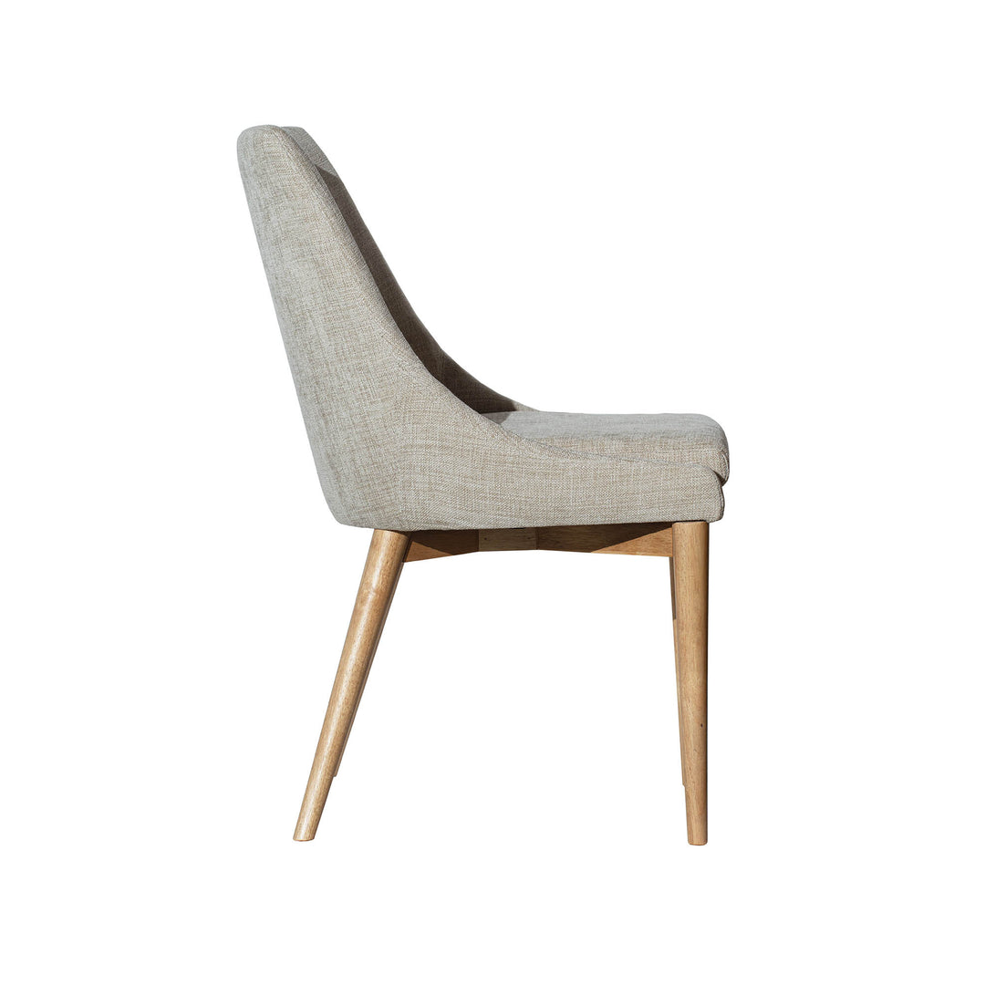 Fritz Side Dining Chair - Taupe w/ Natural Leg