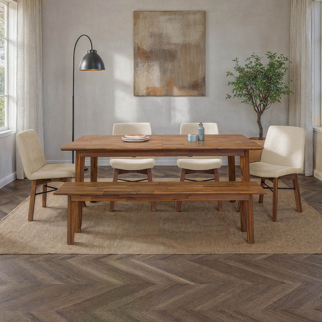 Gia Extension Dining Table 71/102" - Warm Pecan
