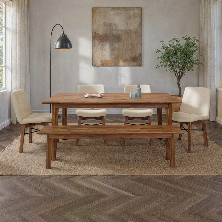 Gia Extension Dining Table 71/102" - Warm Pecan