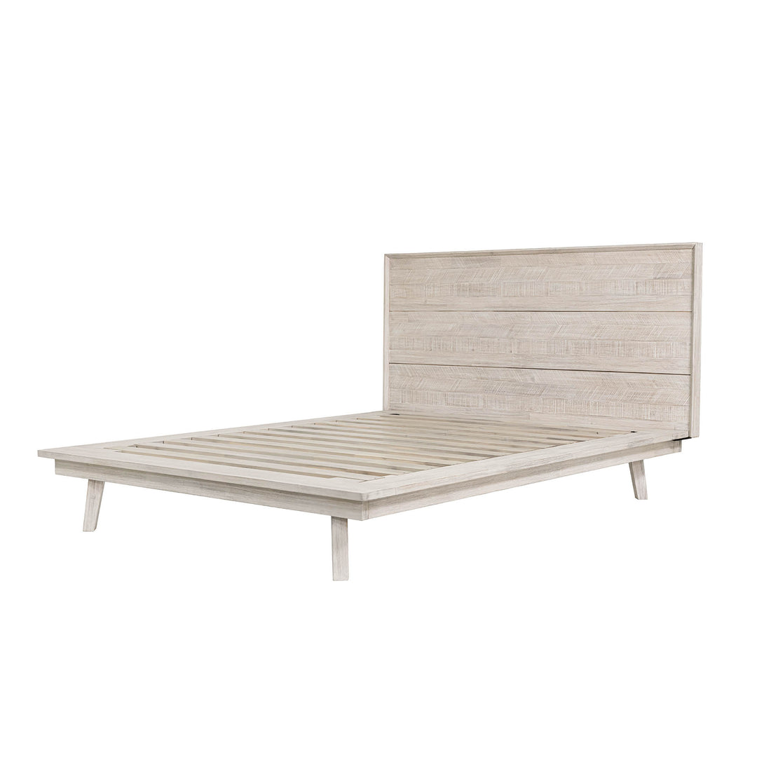 Gia King Bed - Whitewash