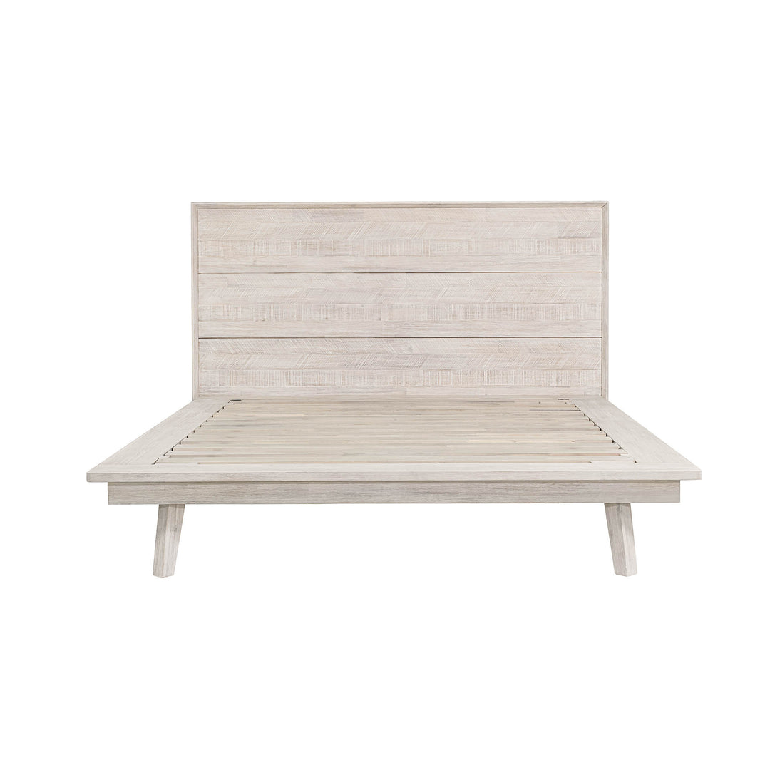 Gia King Bed - Whitewash
