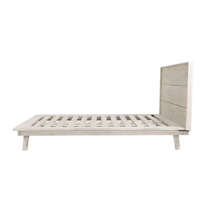 Gia King Bed - Whitewash