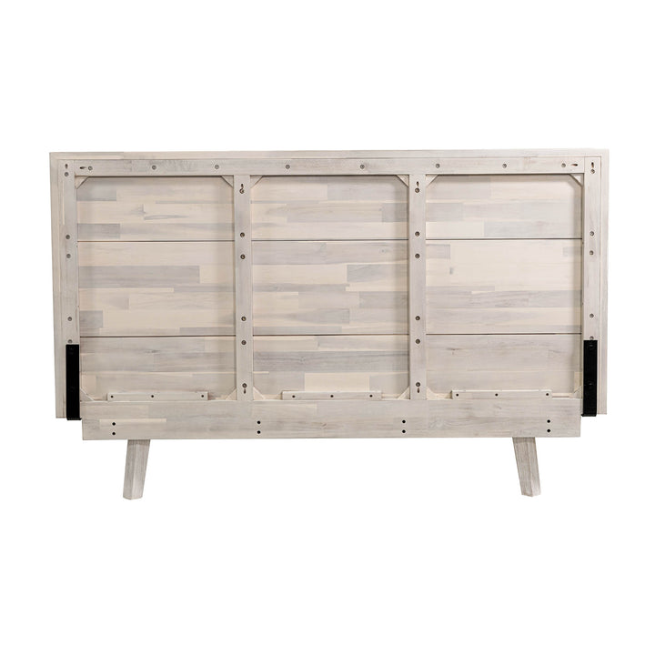 Gia King Bed - Whitewash