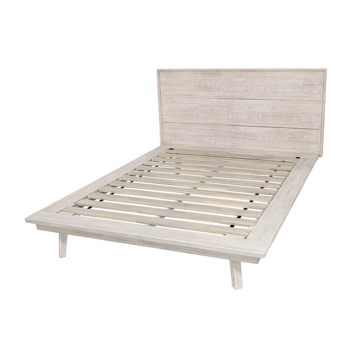 Gia King Bed - Whitewash