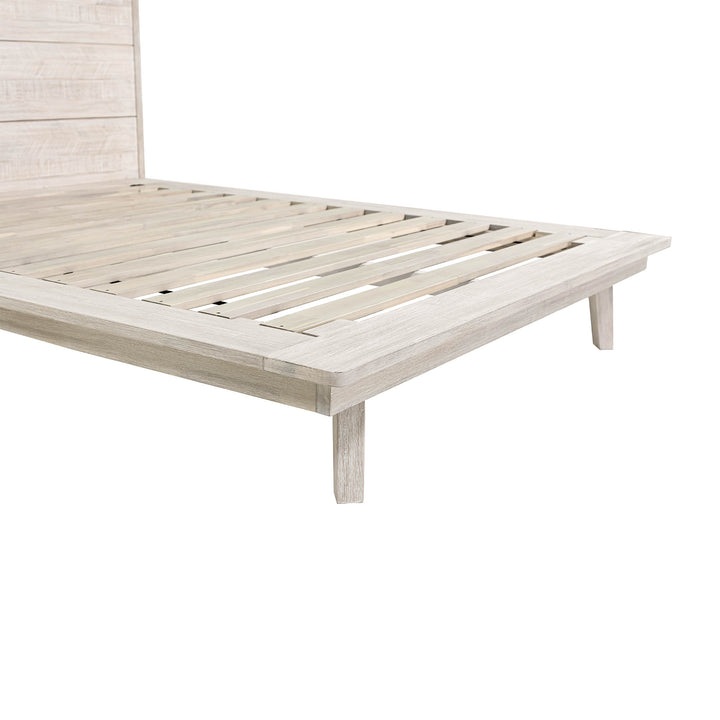Gia King Bed - Whitewash