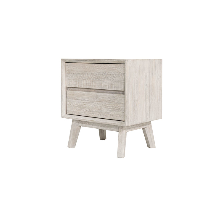 Gia 2 Drawer Nightstand - Whitewash