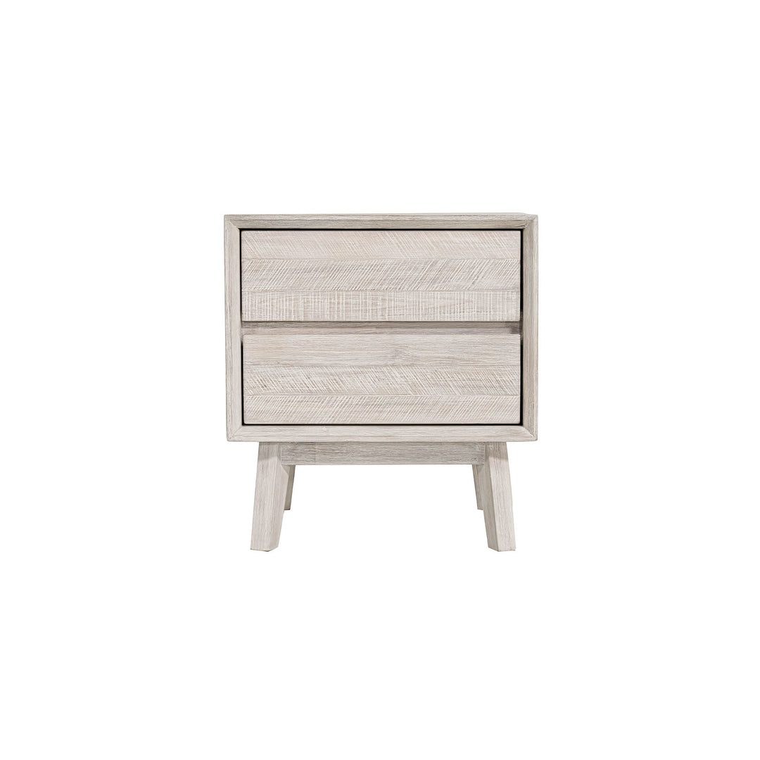 Gia 2 Drawer Nightstand - Whitewash