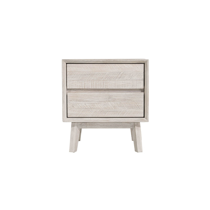 Gia 2 Drawer Nightstand - Whitewash