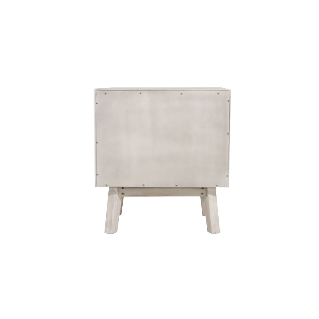 Gia 2 Drawer Nightstand - Whitewash