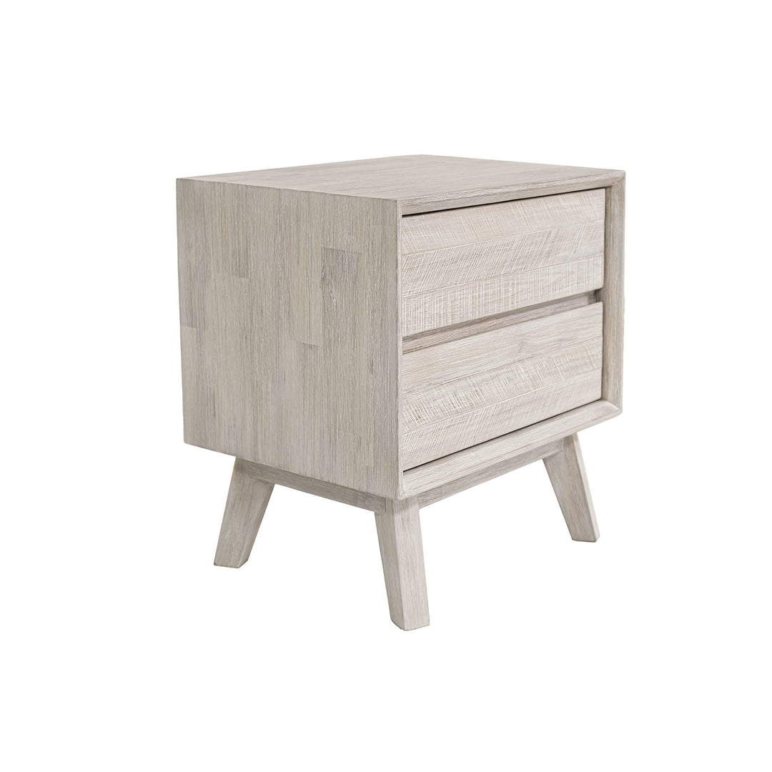 Gia 2 Drawer Nightstand - Whitewash