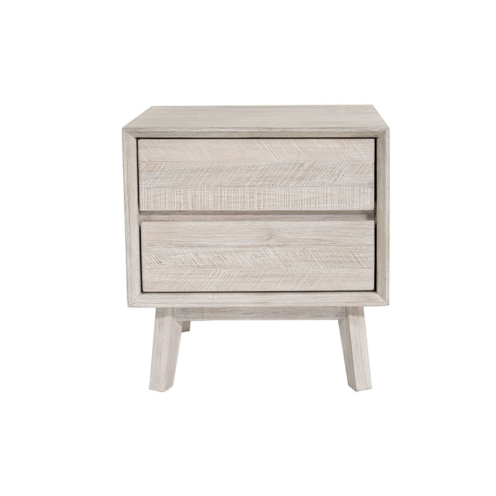 Gia 2 Drawer Nightstand - Whitewash