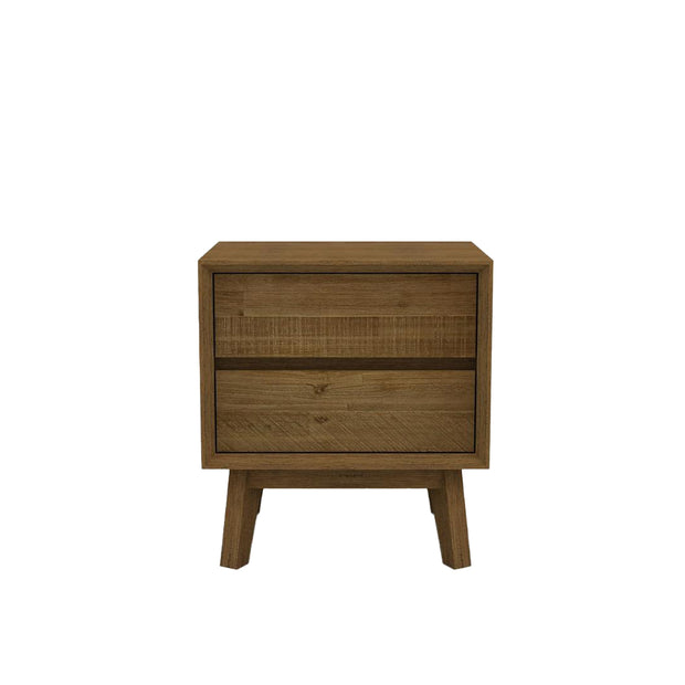 Gia 2 Drawer Nightstand - Warm Pecan