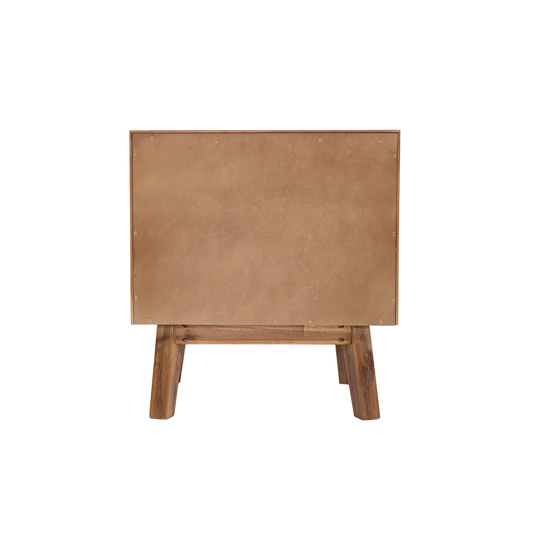 Gia 2 Drawer Nightstand - Warm Pecan