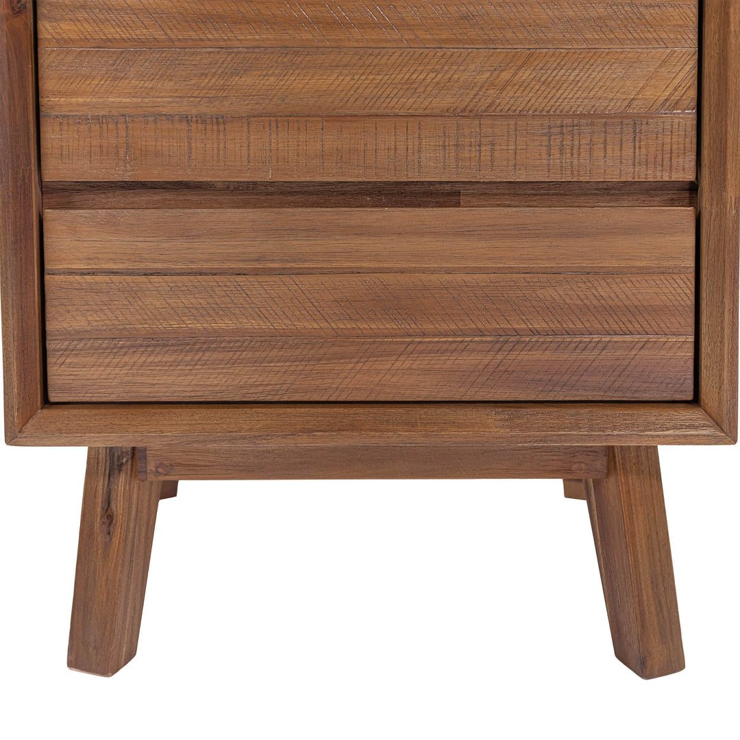 Gia 2 Drawer Nightstand - Warm Pecan
