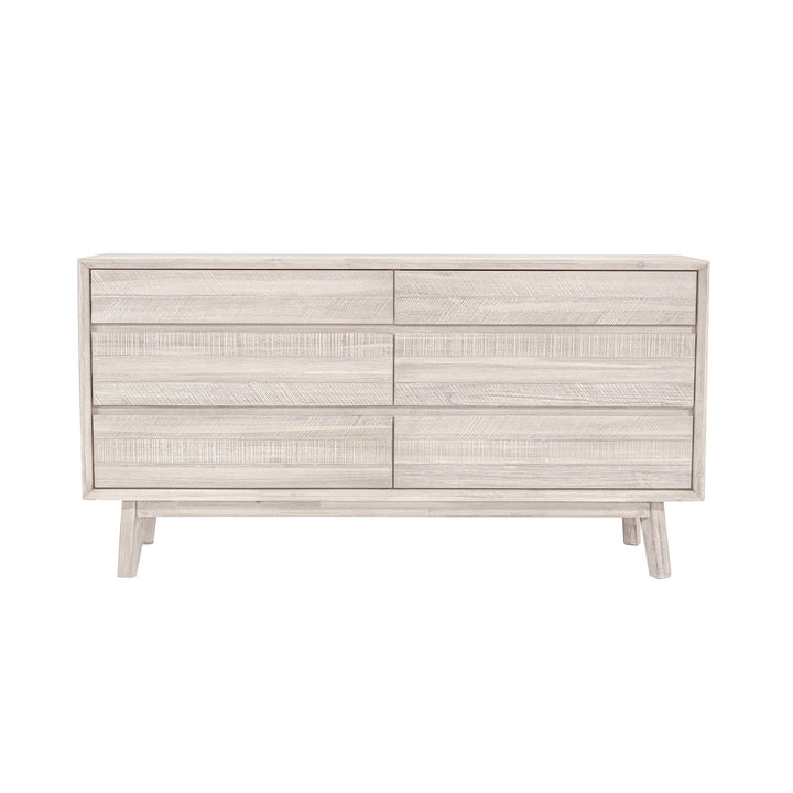 Gia 6 Drawer Dresser - Whitewash