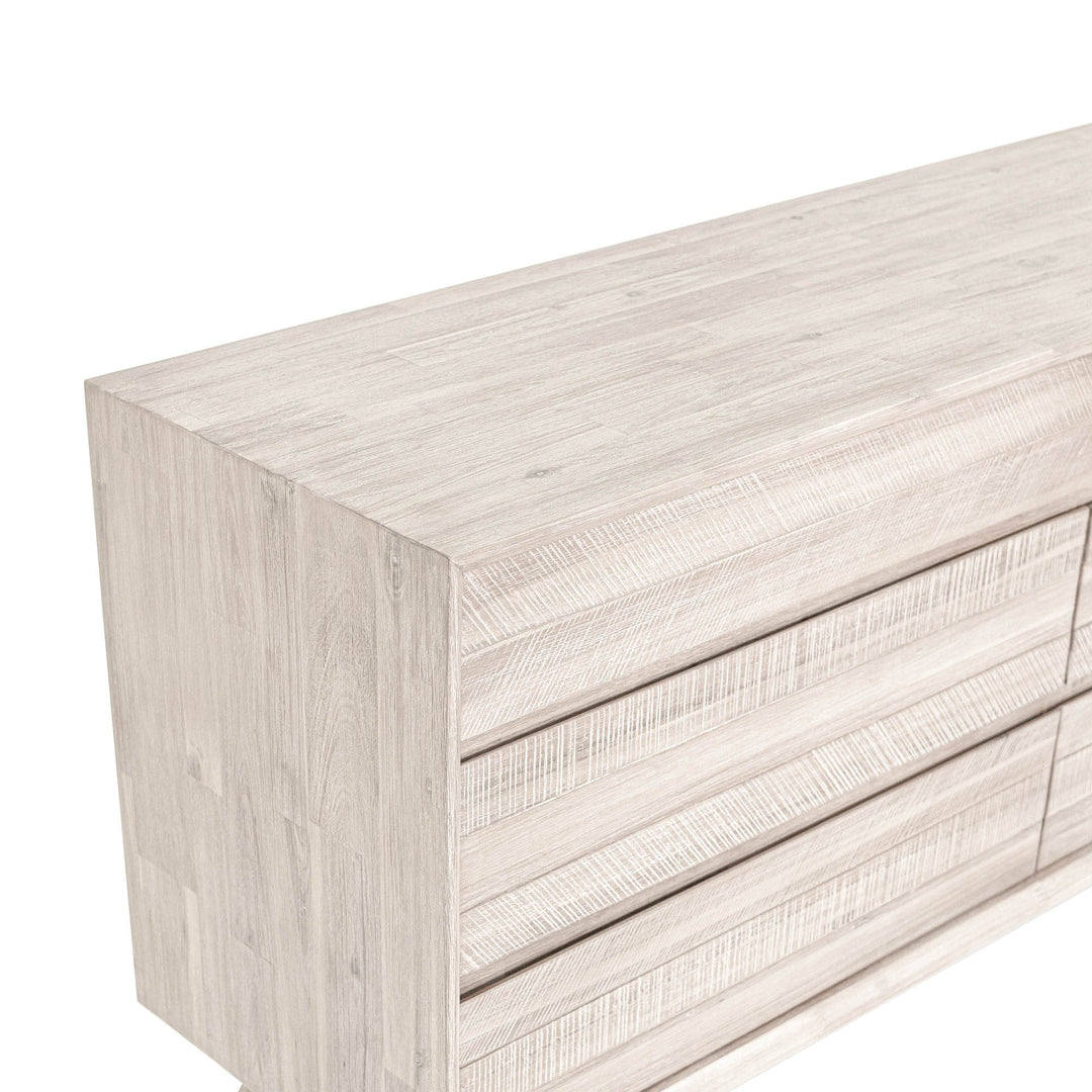 Gia 6 Drawer Dresser - Whitewash