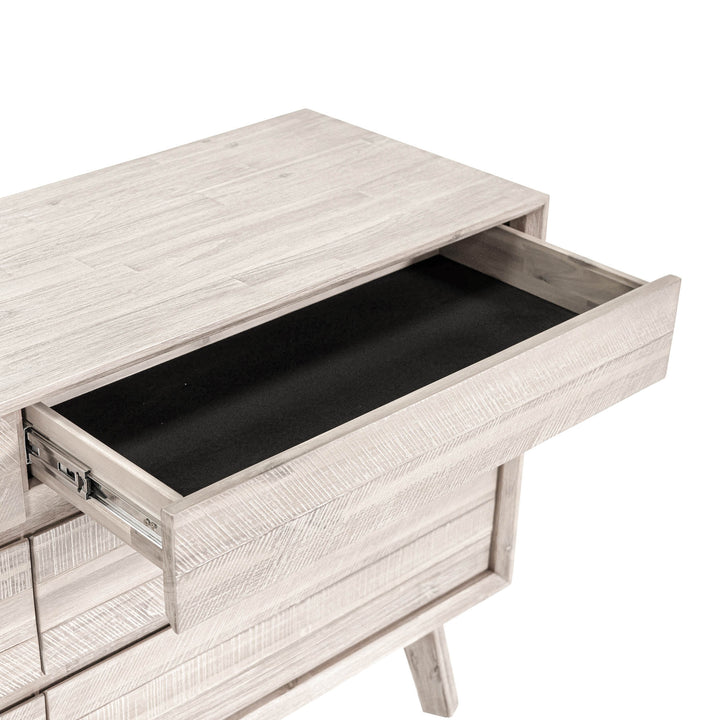 Gia 6 Drawer Dresser - Whitewash