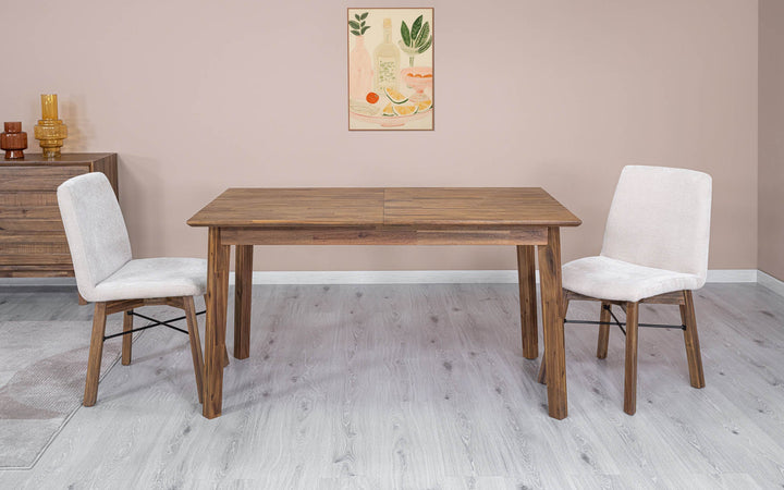 Gia Small Extension Dining Table 55/71” - Warm Pecan