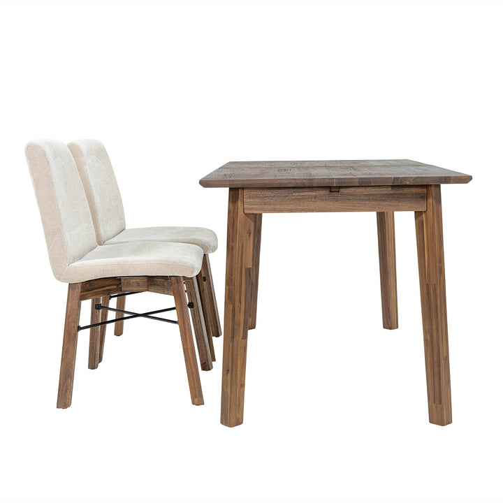 Gia Small Extension Dining Table 55/71” - Warm Pecan