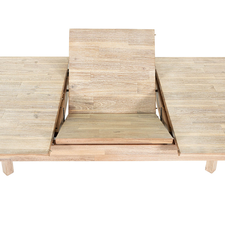 Gia Small Extension Dining Table 55/71” - Light Driftwood
