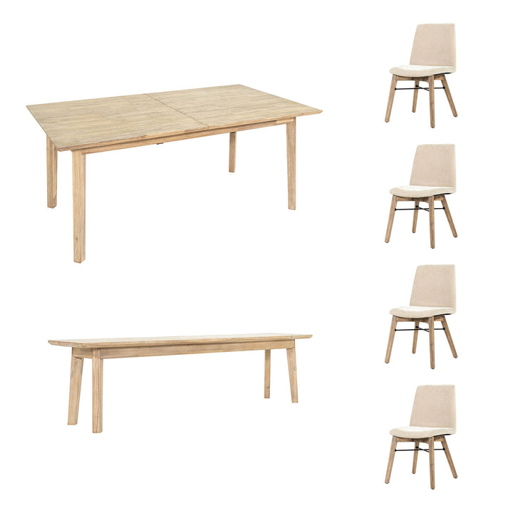 Gia Dining Room Set - Light Driftwood