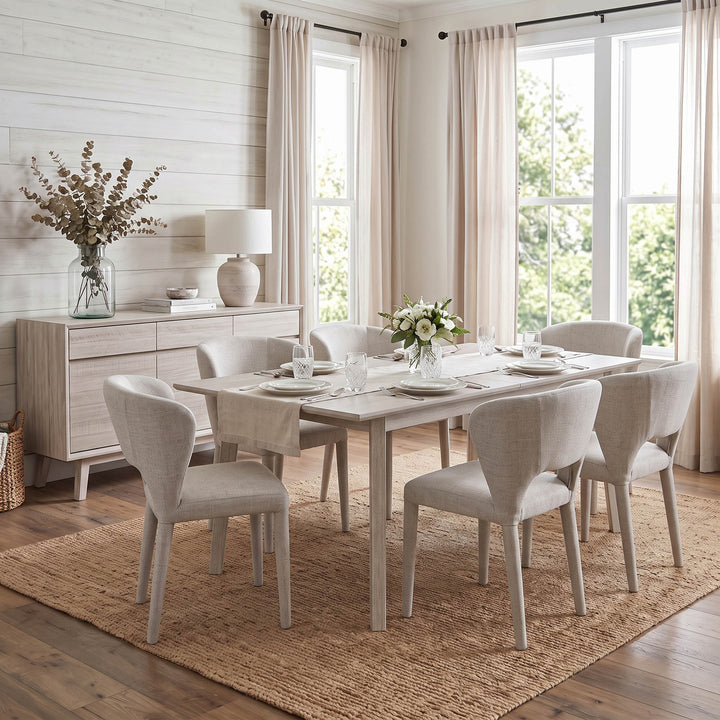 Gia Extension Dining Table 71/102" - Whitewash