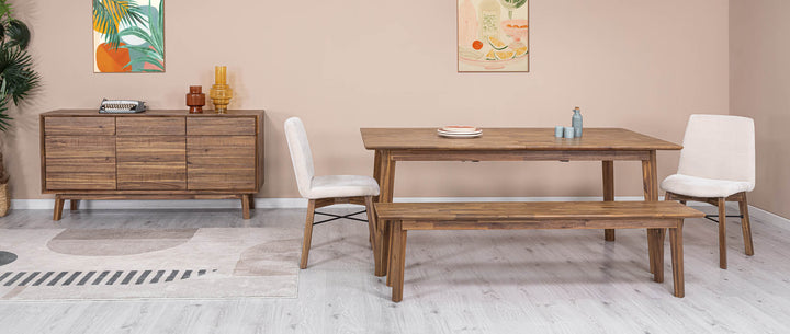 Gia Extension Dining Table 71/102" - Warm Pecan