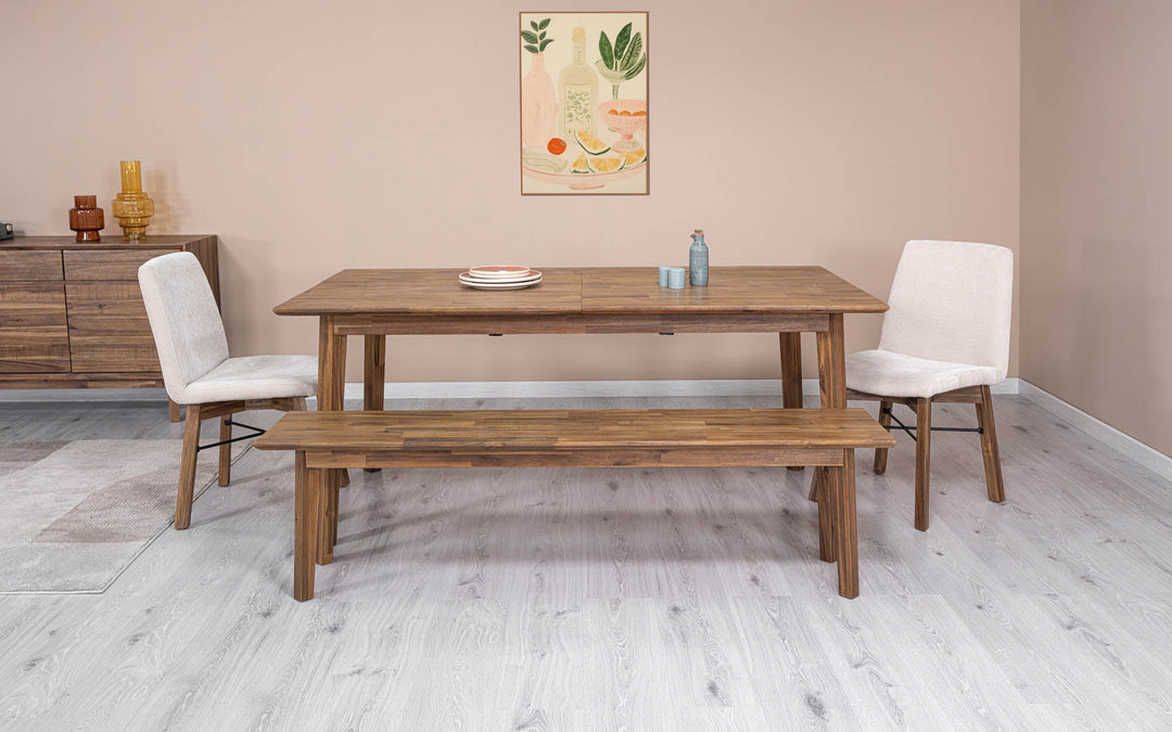 Gia Extension Dining Table 71/102" - Warm Pecan