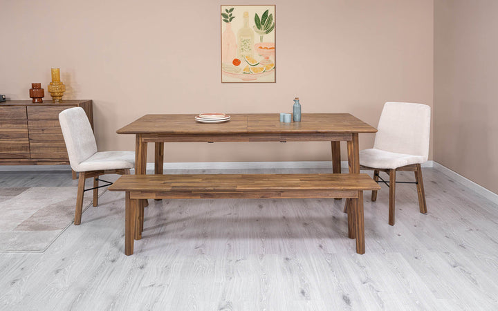 Gia Extension Dining Table 71/102" - Warm Pecan