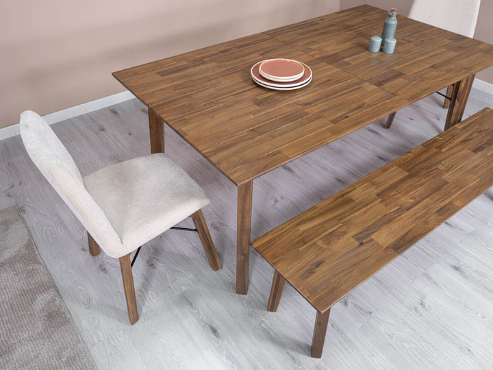 Gia Extension Dining Table 71/102" - Warm Pecan