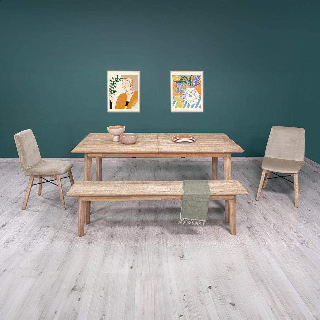 Gia Extension Dining Table Light Driftwood US LH Home