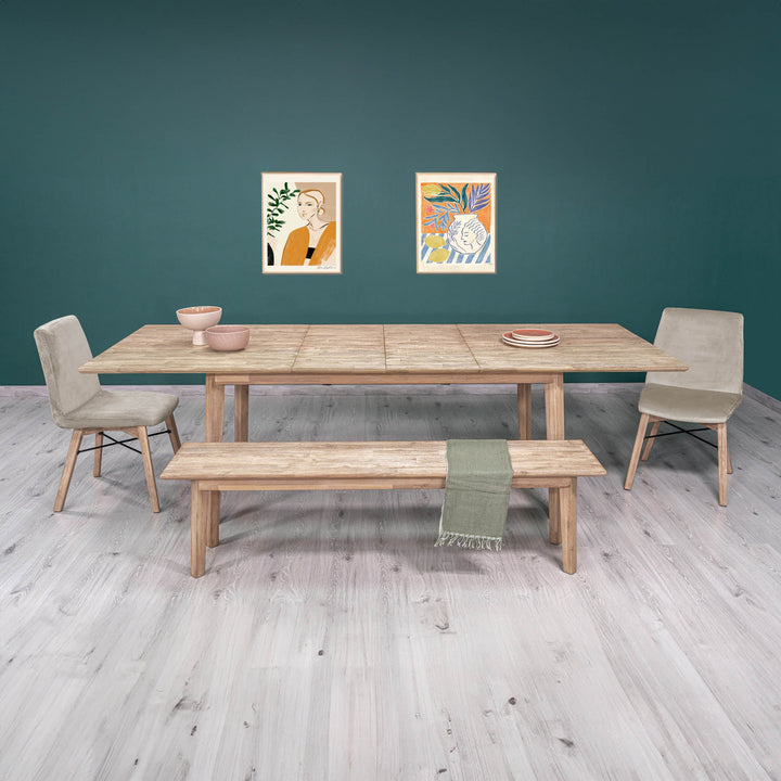 Gia Extension Dining Table 71/102" - Light Driftwood