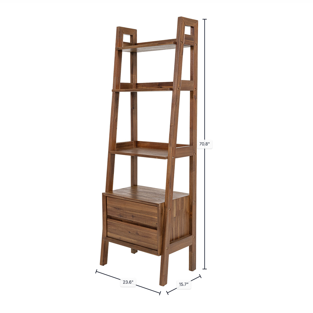 Gia Modular Bookcase - Warm Pecan