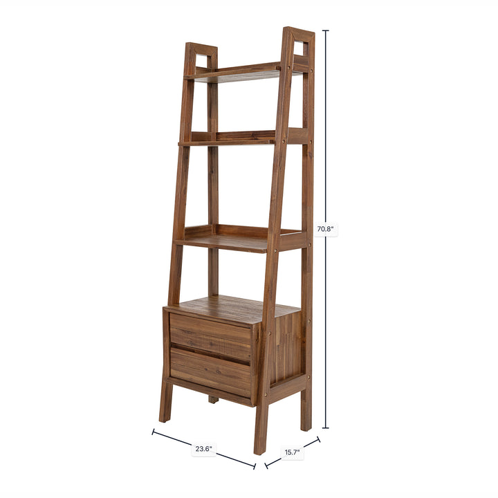 Gia Modular Bookcase - Warm Pecan