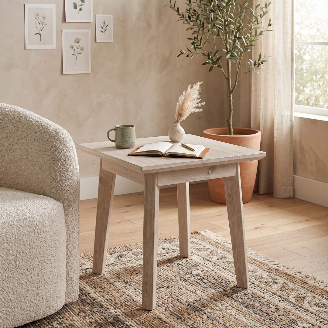 Gia Side Table - Whitewash