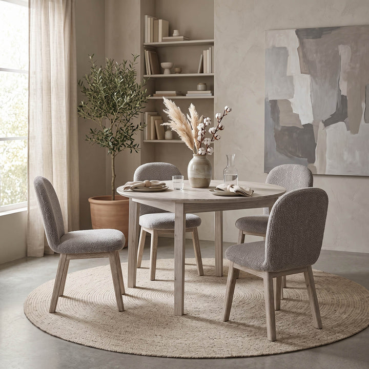 Gia Round Dining Table - Whitewash