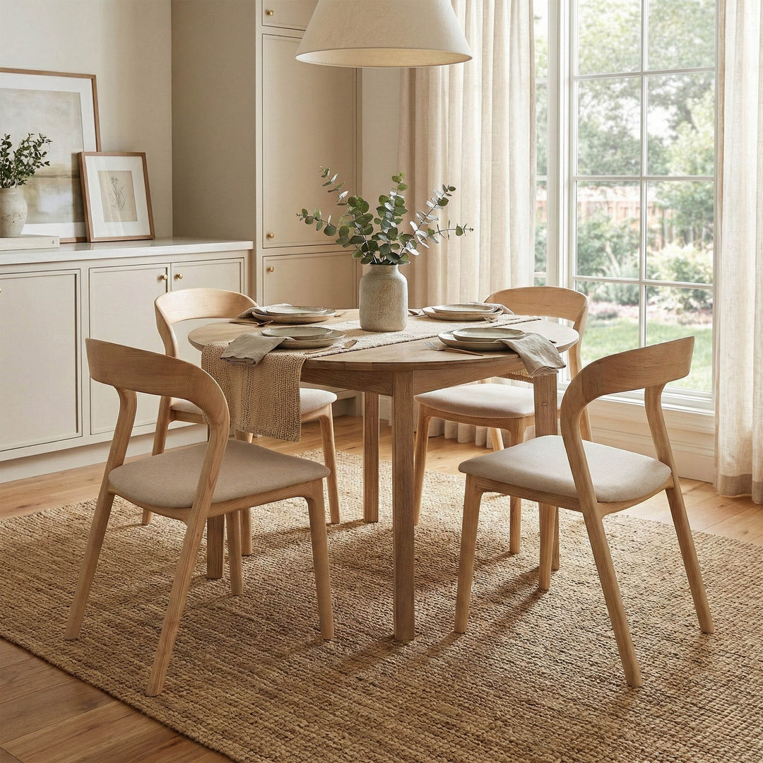 Gia Round Dining Table - Light Driftwood